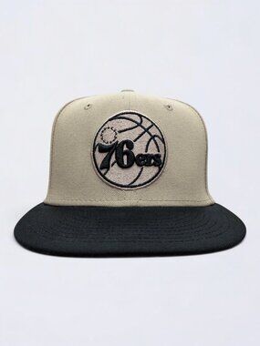 Philadelphia 76ers Hat Cap Snapback Tan Black 9FIFTY New Era NBA Basketball